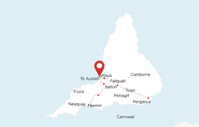 Mining Subsidence Consultants location — St Austell, Cornwall